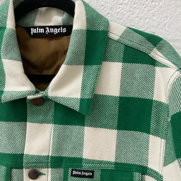 Palm Angels Jacket Plaid Checkered Button Up Flannel - Picture 5 of 6